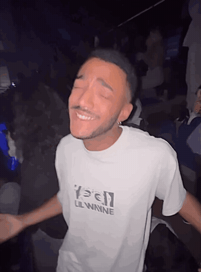 Man In White T-Shirt With Yes Lil Winnie GIF