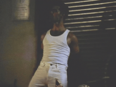 Man In White Tank Top And Shorts GIF