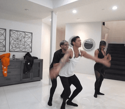 Man In White Tank Top Dancing GIF