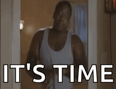 Man In White Tank Top Saying Its Time GIF
