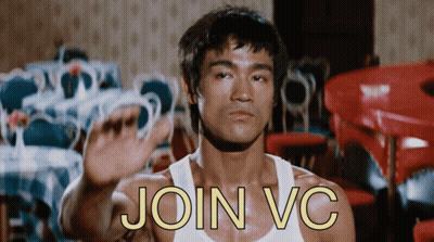 Man In White Tank Top Saying Join VC GIF