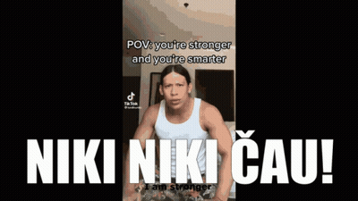 Man In White Tank Top Saying Niki Niki Cau GIF