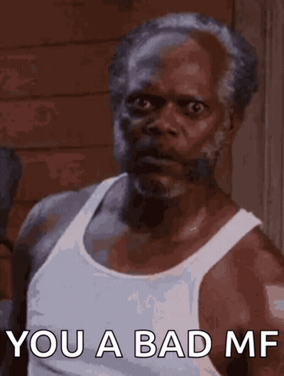 Man In White Tank Top Saying You A Bad Me GIF