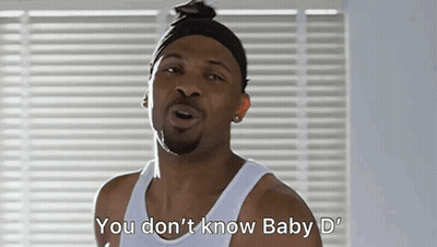 Man In White Tank Top Saying You Don't Know Baby D GIF