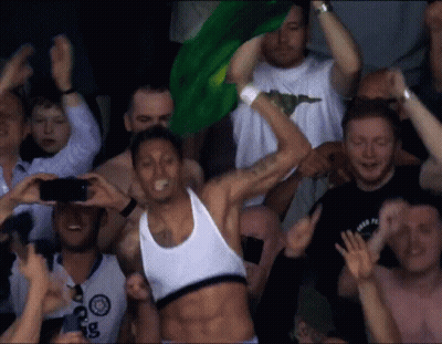 Man In White Tank Top With FG Shirt GIF