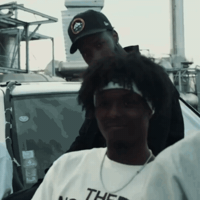 Man In White The North Face Shirt Getting Haircut GIF
