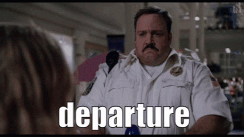 Man in White Uniform Says Departure