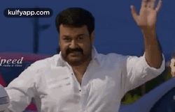 Man In White Waving Goodbye GIF