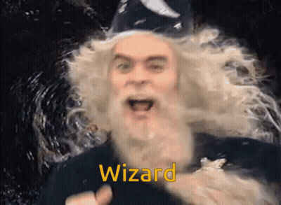 Man In Wig And Hat With Drebaby Name GIF