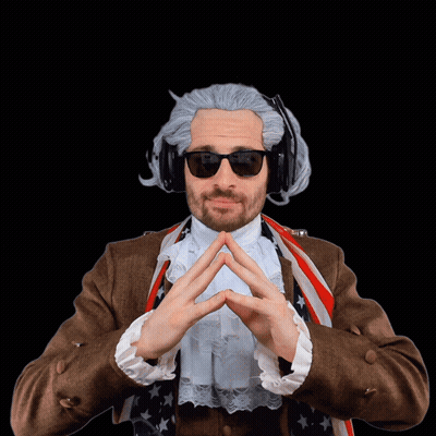Man In Wig And Sunglasses Asking Please GIF