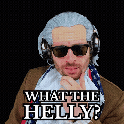 Man In Wig And Sunglasses Asking What The Hell GIF