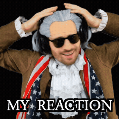 Man In Wig And Sunglasses Hands On Head Saying My Reaction GIF