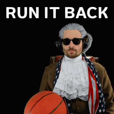 Man In Wig And Sunglasses Holding Basketball GIF
