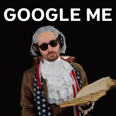 Man In Wig And Sunglasses Holding Book GIF