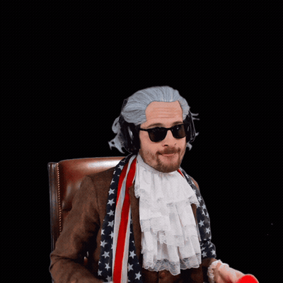 Man In Wig And Sunglasses Holding Kiss Me Heart Pillow GIF