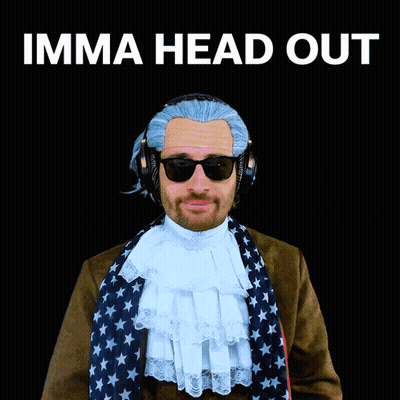 Man In Wig And Sunglasses Imma Head Out GIF