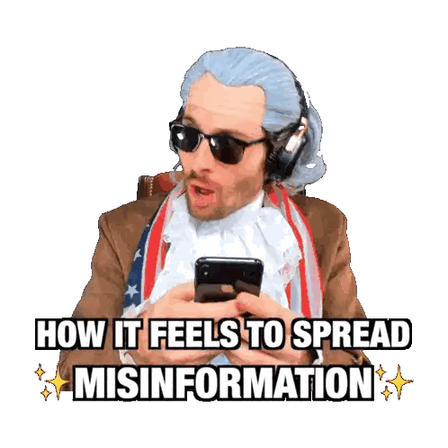 Man In Wig And Sunglasses Looking At Phone Sticker