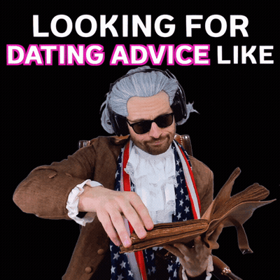 Man In Wig And Sunglasses Looking For Dating Advice GIF