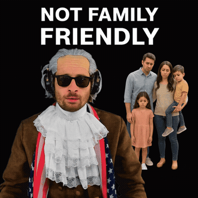 Man In Wig And Sunglasses Not Family Friendly GIF