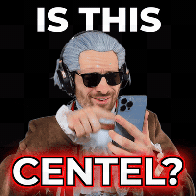 Man In Wig And Sunglasses Pointing At Phone Is This Centel GIF