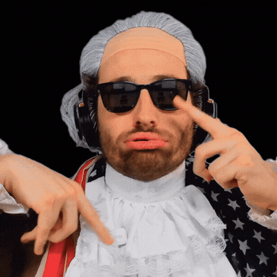 Man In Wig And Sunglasses Pointing GIF