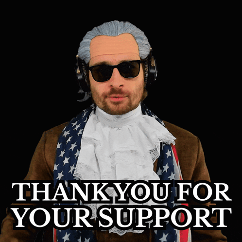 Man In Wig And Sunglasses Saying Thank You GIF