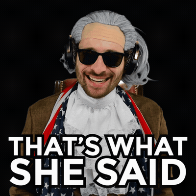 Man In Wig And Sunglasses Saying That's What She Said GIF