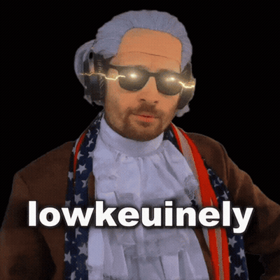 Man In Wig And Sunglasses Says Lowkeuinely GIF