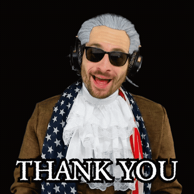 Man In Wig And Sunglasses Says Thank You GIF