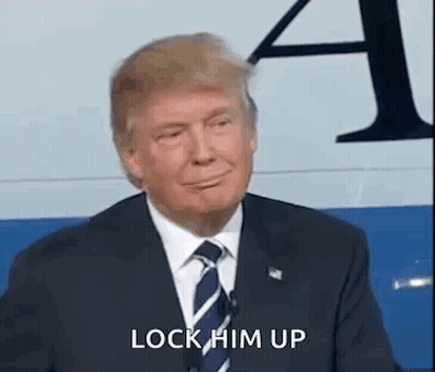 Man In Wig And Sunglasses Says You're Going To Jail GIF