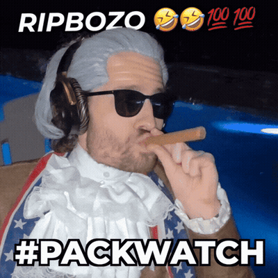 Man in Wig and Sunglasses Smoking Cigar Says Rip Bozo 100 100 #Packwatch