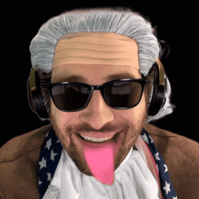 Man In Wig And Sunglasses Sticking Out Pink Tongue GIF