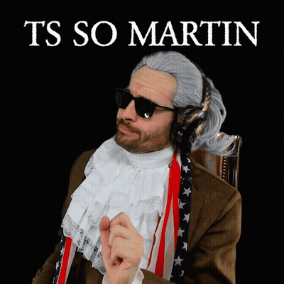 Man In Wig And Sunglasses Ts So Martin GIF