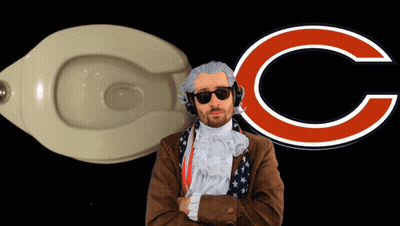 Man In Wig And Sunglasses With Large C GIF