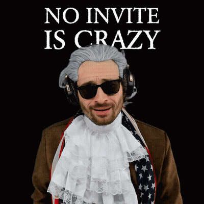 Man In Wig And Sunglasses With No Invite Is Crazy Sign GIF