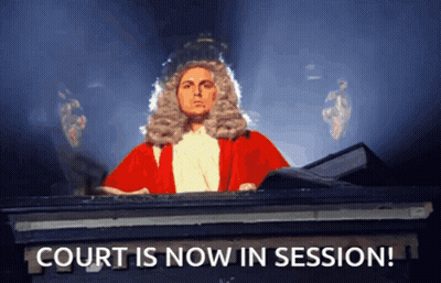 Man In Wig Court Is Now In Session GIF