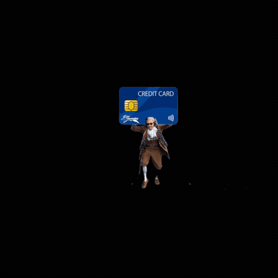 Man In Wig Holding Credit Card Saying Ben Jamming GIF