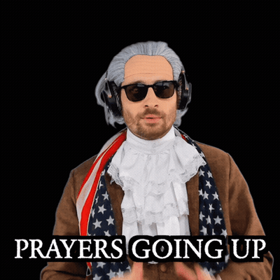 Man In Wig Praying GIF