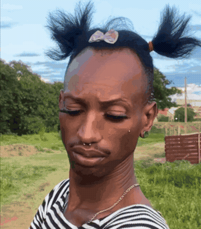 Man In Wig Sunglasses And Headphones GIF