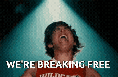 Man In Wildcats Jersey Screaming We're Breaking Free GIF