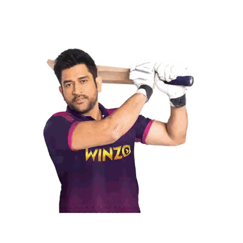 Man In Winzo Shirt Swinging Bat Sticker