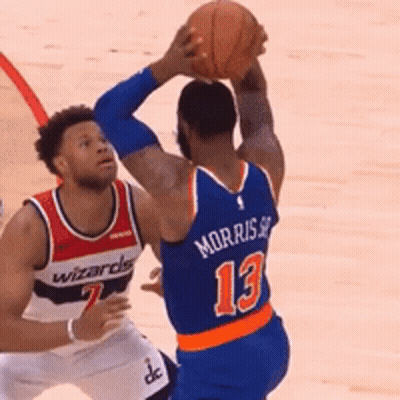 Man In Wizards Jersey Playing Basketball GIF