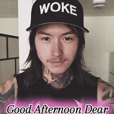 Man In Woke Hat Saying Good Afternoon Dear GIF