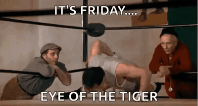 Man in Wrestling Ring Eye of the Tiger