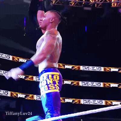 Man In Wrestling Ring Holding Trophy #Tiffanyluv24 GIF