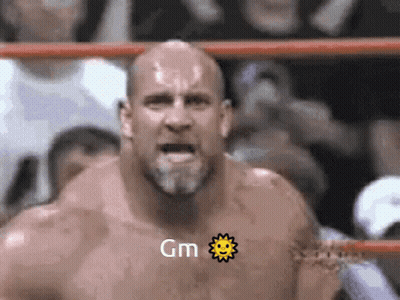 Man In Wrestling Ring Saying GM GIF