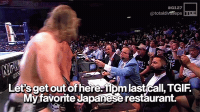 Man in Wrestling Ring Says Let's Get Out of Here