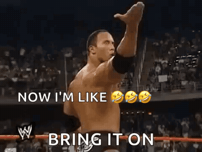 Man In Wrestling Ring Says Now I'm Like Bring It On GIF