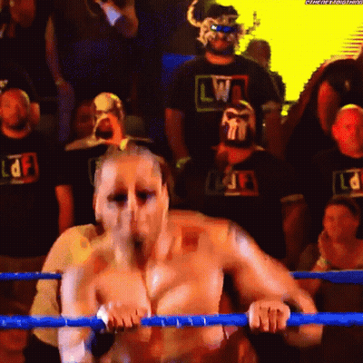 Man In Wrestling Ring Wearing LWF Shirt GIF