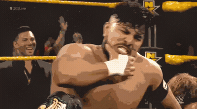 Man In Wrestling Ring With #205Live GIF